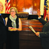 Gary Troxell, left, was sworn in as Associate Circuit Judge for Dade County by Judge David Munton. Pictured with Troxell is his wife, Robin Troxell.