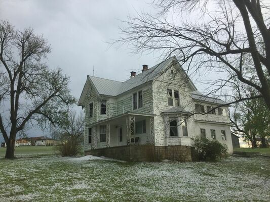 Home of the late Charles and Kathryn Langston damaged by hail May 3, 2020. (Photo by Gina Langston)