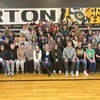 Jan K. Sikes with Everton students in grades 5-12. (Photo from Everton Schools)
