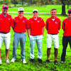 Lockwood Tigers Golf Team, left to right, Coach Jim Scott, Justin Nentrup, William Stefan, Will Beerly and Roy Snider