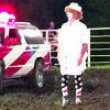 Nurse West enters the arena to assist with a ‘patient’.