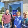 Lockwood Shelter Insurance Agent Sean Holman, with office staffers Sharon Harris and Nancy Baker. (Photo by Gina Langston)