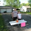 Hadyn Dunagan and Mylah Garver were out Wednesday afternoon, May 12, opening up a lemonade stand in Lockwood. (Photo by James McNary)
