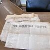 The Greenfield Vidette, Volume 1, Nos.1 and 2 from Aug. 1866, donated by a history enthusiast. (Photo by James McNary)