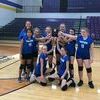 The Avilla Panthers seventh grade volleyball team recently won the Monett tournament for the second year in a row. Pictured are (bottom): Syndei Griffin and Gracie West;  (top): Coach Jennifer Chandler, Arleth Miron, Sarah Wilson, Quincy O’Malley, Loghann Leivan, Morgan Allen, and Hannah Parker. (Photo courtesy Avilla R-XIII School)