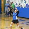 Adriauna Wallen hits from the middle, she had a successful game with 5 kills and 2 solo blocks.